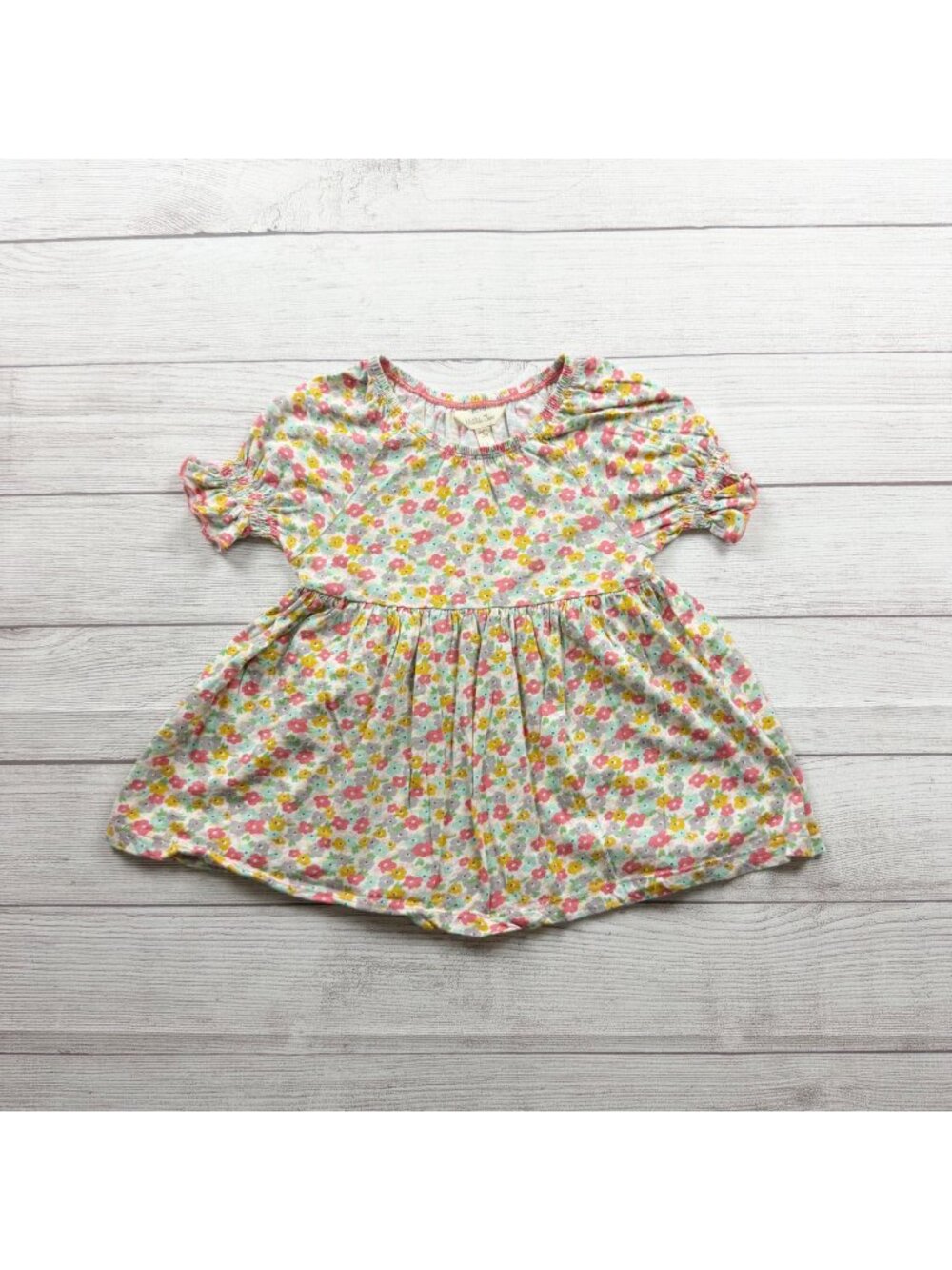 Matilda Jane Girls Floral Print Cotton Tunic Dress Short Sleeve Lightweight 6